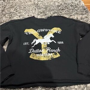 Yellowstone Dutton Ranch Black Sweatshirt